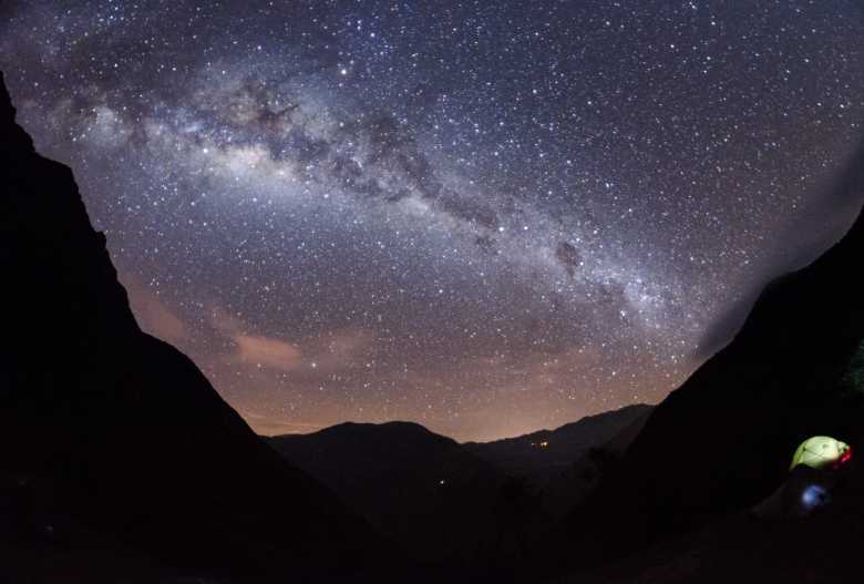 origen de la vida, milky way over mountain wallpaper